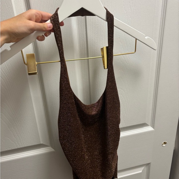 Reformation Sparkling Brown Top - Picture 1 of 6